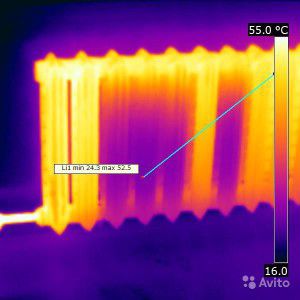 Определение воздушных пробок в батареи с помощью тепловизора