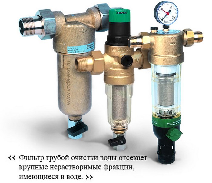 Фильтр механической очистки воды: назначение, область применения .