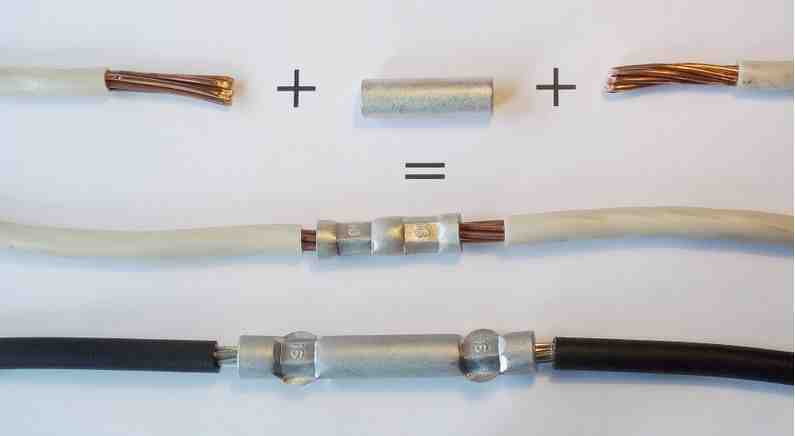 Применение специального алюминиевого компаунда для соединения проводов