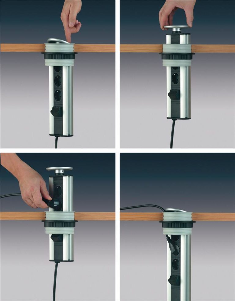 Выдвижная розетка в столешницу своими руками