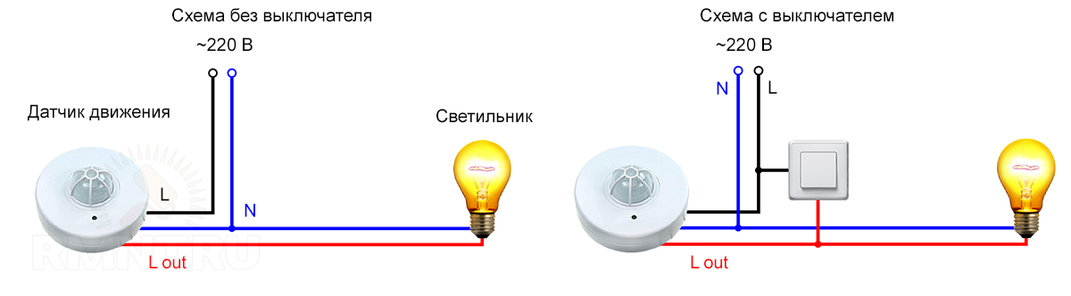 Схема и принципы работы датчиков для включения света