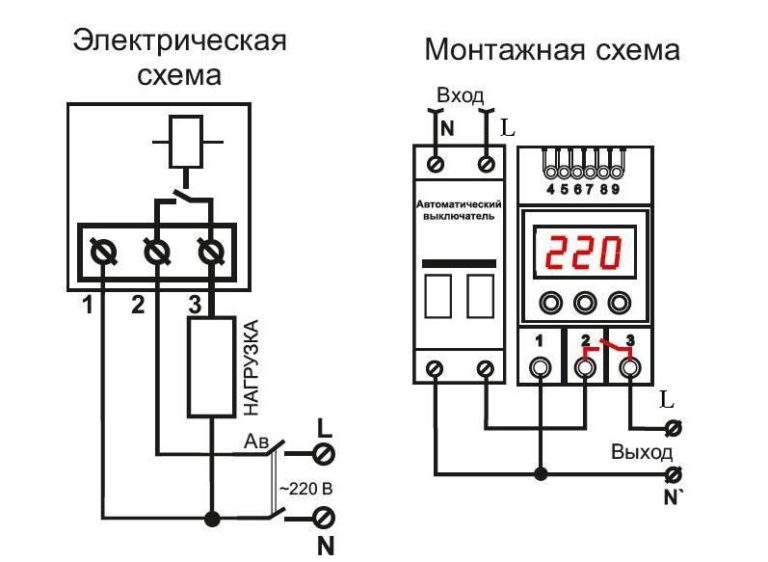 Реле напряжения 380в схема подключения для дома в щиток