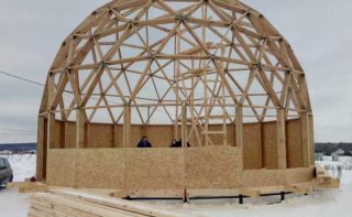 Описание технологии строительства купольной крыши