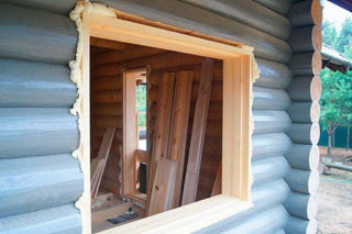 Установка откосов на пластиковые окна в деревянном доме