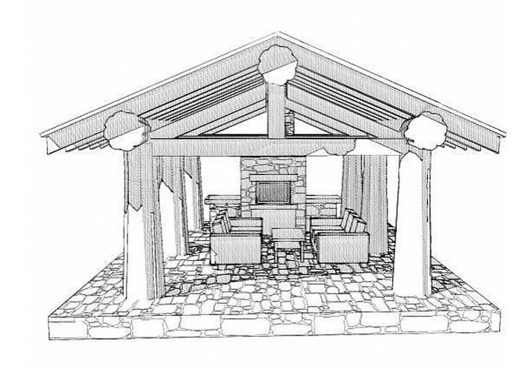 Как нарисовать проект беседки