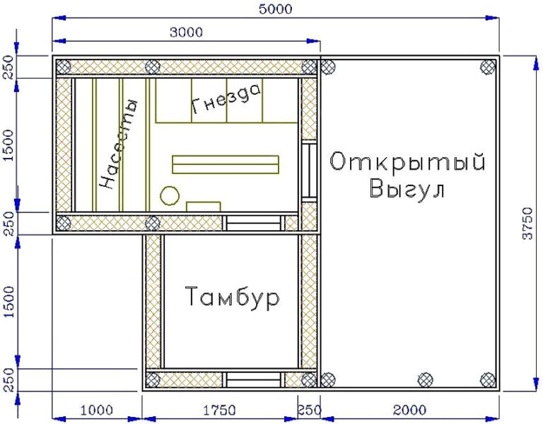 Курятник на 10 кур своими руками чертежи фото