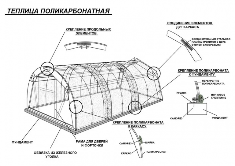  правильно установить теплицу из поликарбоната на участке своими руками