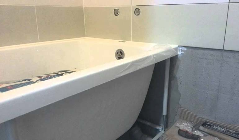 Установка ванны под плитку: пошаговая инструкция и рекомендации .