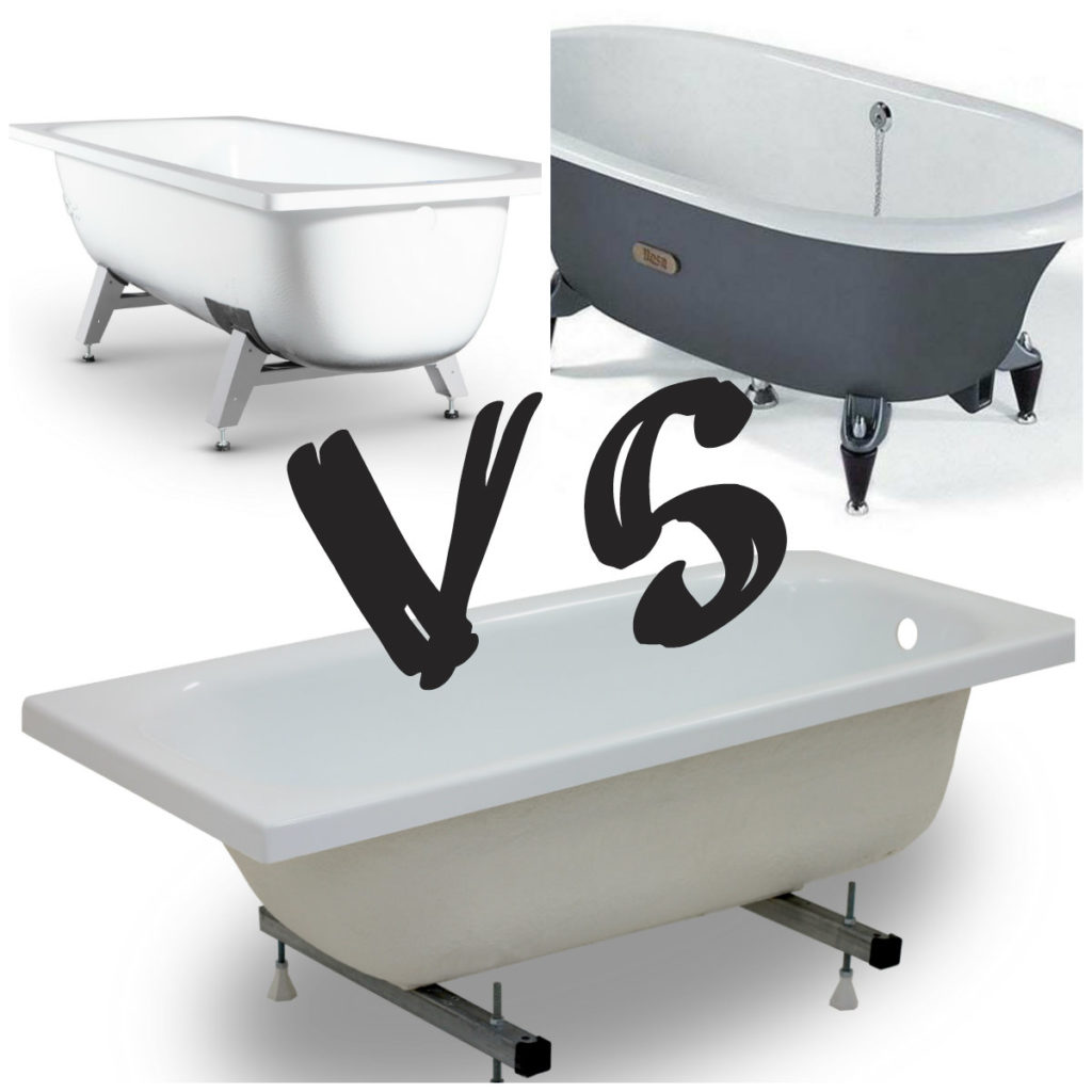 Какая ванна лучше: акриловая, стальная или чугунная?